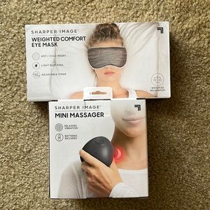 Sharper Image Weighted Eye Mask & Mini Massager